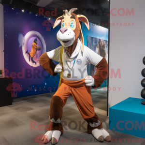 Mascot character of a Brown...