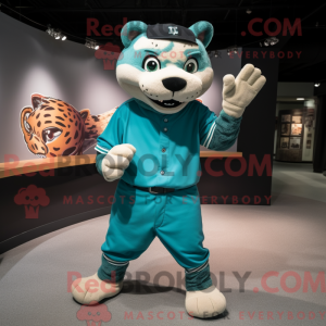Mascot character of a Teal...