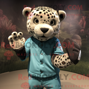 Mascot character of a Teal...