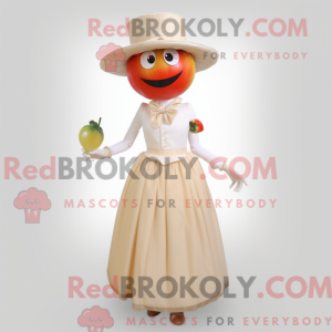 Mascot character of a Beige...