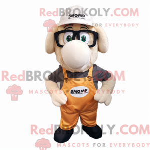 Mascot character of a Beige...