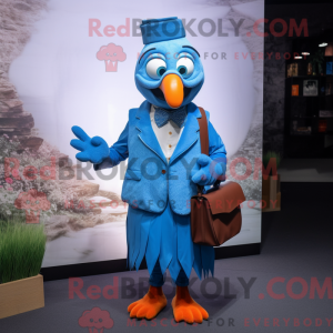 Mascot character of a Blue...