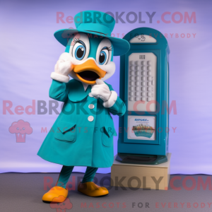 Postava maskota Teal Phone...