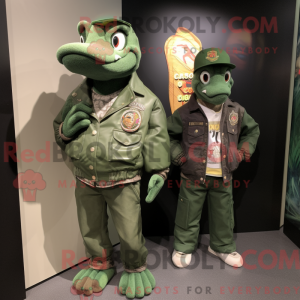 Mascot character of a Green...