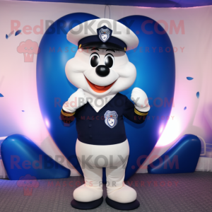 Navy Heart mascotte kostuum...