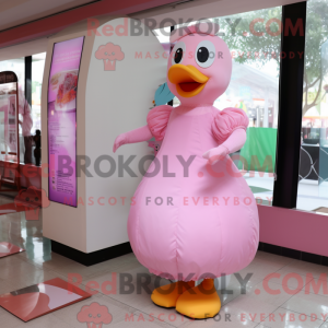 Mascot character of a Pink...