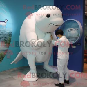 Mascot character of a White...