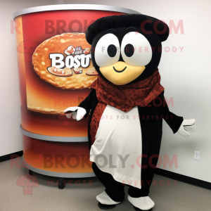 Rust Bagels mascot costume character dressed with a Tuxedo and Shawls