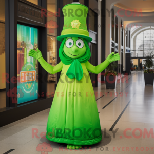 Postava maskota Lime Green...