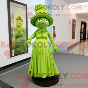 Postava maskota Lime Green...