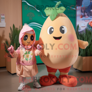Mascot character of a Peach...
