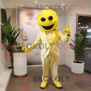 Postava maskota citronově...