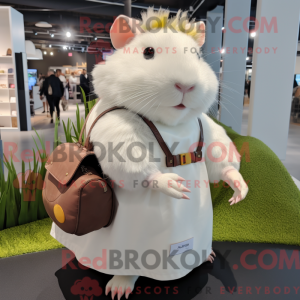 Maskotkarakter av en hvit...