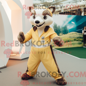 Mascot character of a Beige...