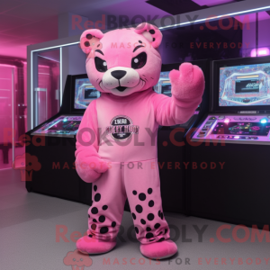 Máscara de cor rosa Jaguar...