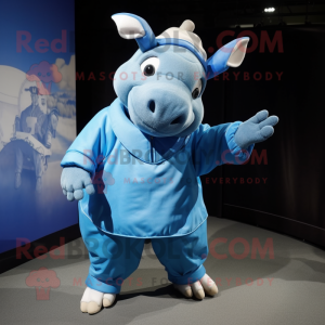 Blaues Nashorn Maskottchen...