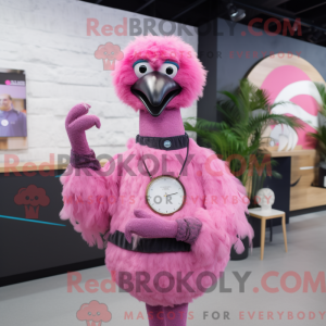 Mascot character of a Pink...