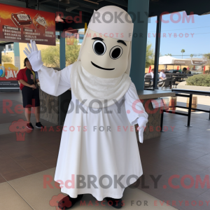 Maskot karakter af en hvid...