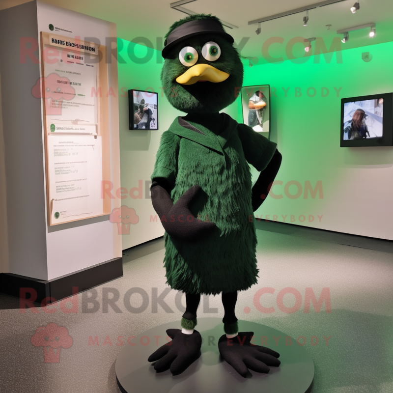 Forest Green Crow mascot costume character dressed with a Playsuit and Shoe laces Forest Green Crow mascot costume character dressed with a Playsuit and Shoe laces