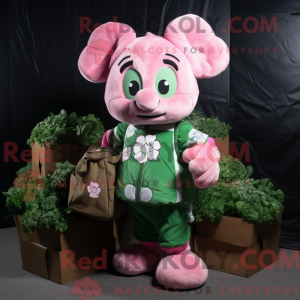 Mascot character of a Pink...