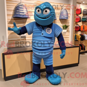 Mascot character of a Blue...