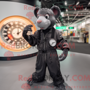 Maskottchen einer schwarzen...
