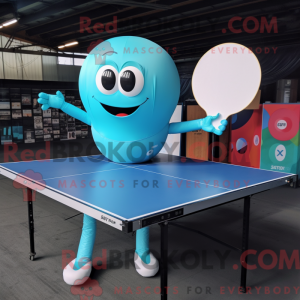Mascot character of a Cyan...