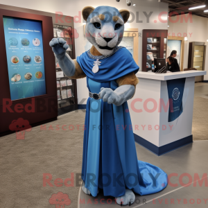 Maskottchen eines blauen...