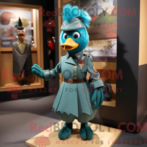 Mascot character of a Teal...