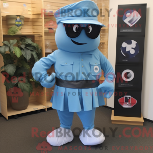 Postava maskota Sky Blue...