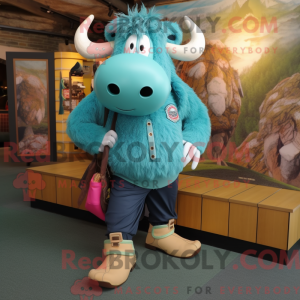 Mascot character of a Teal...