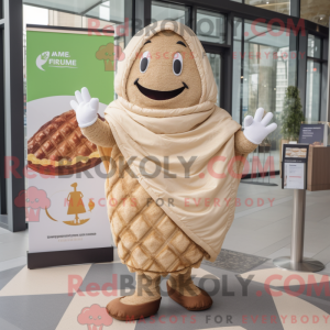 Máscara de croissant bege...