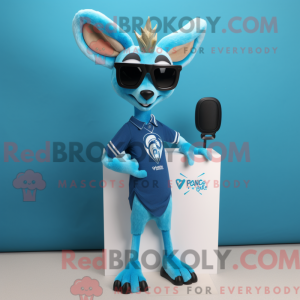 Mascot character of a Cyan...