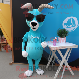 Mascot character of a Cyan...