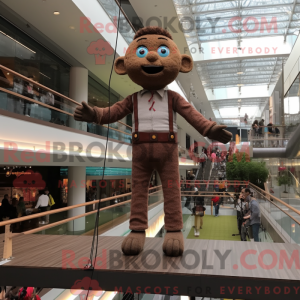 Mascot character of a Brown...