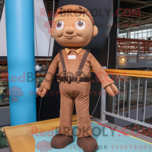 Mascot character of a Brown...