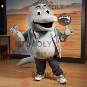 Mascot character of a Gray...