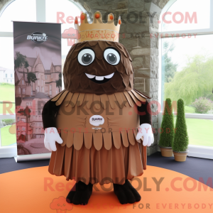 Mascot character of a Brown...