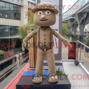 Mascot character of a Tan...