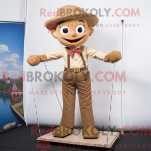 Mascot character of a Tan...