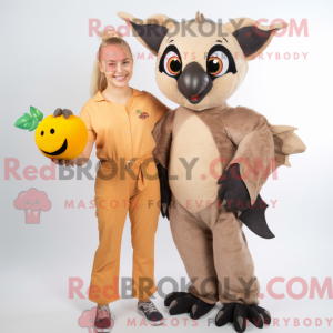 Mascot character of a Tan...