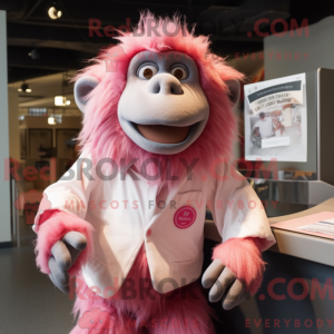 Mascot character of a Pink...