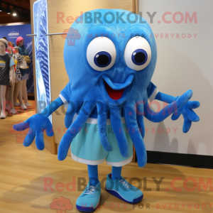 Mascot character of a Blue...