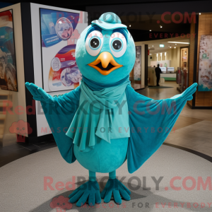 Mascot character of a Teal...