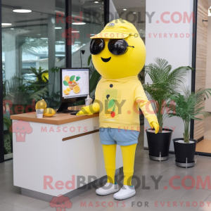 Mascot character of a Lemon...