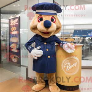 Maskot karakter af en Navy...