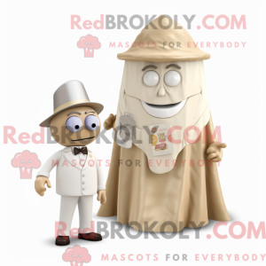 Mascot character of a Beige...