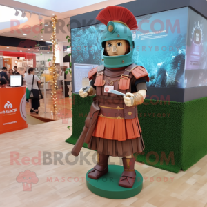 nan Roman Soldier mascot costume character dressed with a A-Line Skirt and Smartwatches