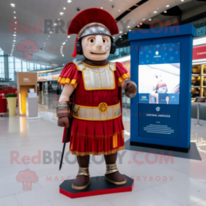 nan Roman Soldier mascot costume character dressed with a A-Line Skirt and Smartwatches