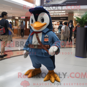 Mascot character of a Navy...